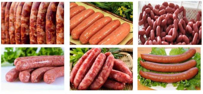 Salsiccia commerciale del pollo che fa la macchina di rifornimento della roba della salsiccia della macchina