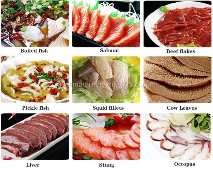 Macchina congelata dell'affettatrice del pesce della taglierina di spessore 10mm delle macchine utensili del pesce della carne 6