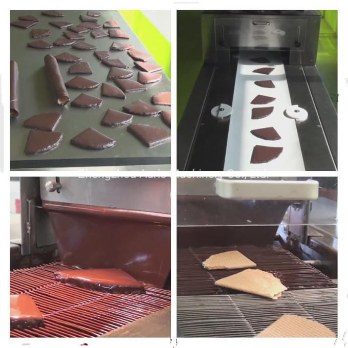 Abbigliatore automatico di Candy del tunnel di raffreddamento della macchina di copertura di cioccolato Sss304 9