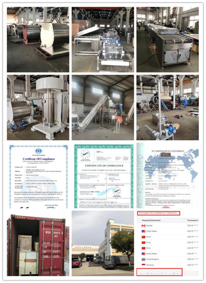 Abbigliatore automatico di Candy del tunnel di raffreddamento della macchina di copertura di cioccolato Sss304 11