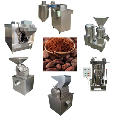 macchine utensili del cacao di acciaio inossidabile di 100kg/H Bean To Bar Chocolate Machine 200kg