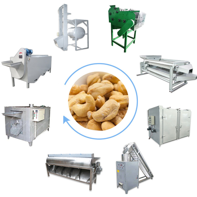 tipo asciutto motore della macchina dell'anacardio dell'uscita 200kg che sbuccia la linea di produzione alimentare