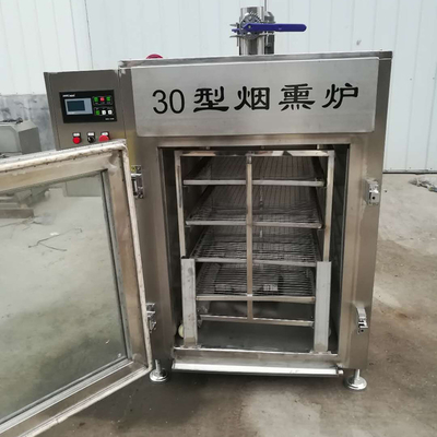 Il bacon di fumo in lotti del forno 30kg della carne di acciaio inossidabile 304 ha asciugato la Camera del fumo della salsiccia