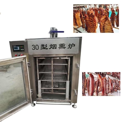 Il bacon di fumo in lotti del forno 30kg della carne di acciaio inossidabile 304 ha asciugato la Camera del fumo della salsiccia