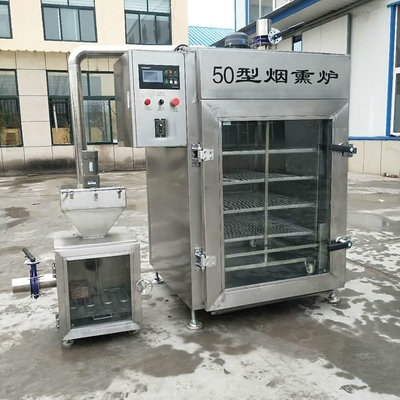 la salsiccia di fumo del vapore in lotti della macchina 50kg della carne 304ss ha fumato l'attrezzatura di elaborazione del pesce