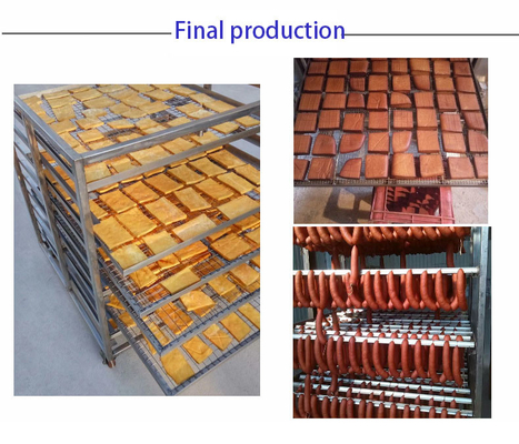 Il lotto di fumo della macchina 50kg della carne Sus304 ha asciugato all'aria il pesce che fuma Oven House