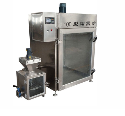 Pesce caldo e freddo in lotti 100kg che fuma Oven Sausage Chicken Smoke Machine