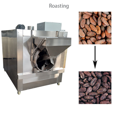 linea di produzione della polvere di cacao di 24kw Bean To Bar Chocolate Machine 200kg
