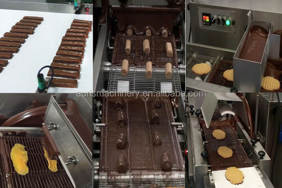Cioccolato di verniciatura della multi del dolce del cioccolato macchina funzionale dell'abbigliatore che immerge macchina