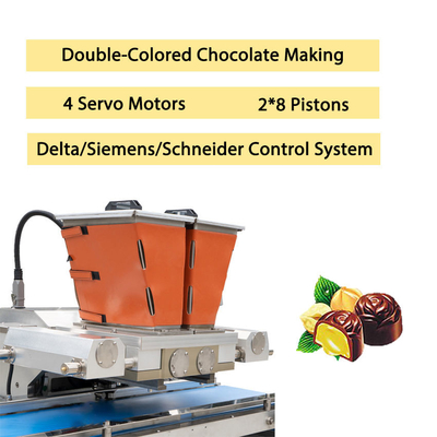 doppi di pepita di cioccolato sparati di colori 2d/3d uno che fanno l'erogatore di deposito del cioccolato della macchina