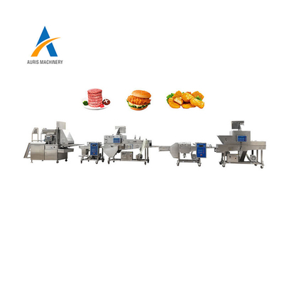Pepite di pollo ed hamburger del manzo che trasforma il tortino crudo della carne della stampa automatica industriale della bistecca che forma la macchina di panificazione