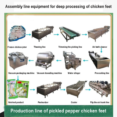 Linea di trasformazione piedi senz'ossa dei piedi del pollo del pollo delle sbavatrici dell'unghia del piede del pollo di vendite dirette della fabbrica
