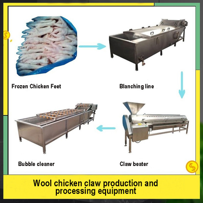 Linea di trasformazione piedi senz'ossa dei piedi del pollo del pollo delle sbavatrici dell'unghia del piede del pollo di vendite dirette della fabbrica