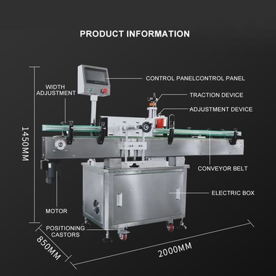Applicatore automatico dell'etichetta della bottiglia dell'etichettatrice della bottiglia dell'autoadesivo per i contenitori di vetro di plastica