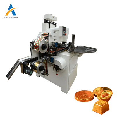 Macchina di fabbricazione di cioccolato della macchina avvolgitrice del cioccolato della moneta di oro macchina imballatrice completamente automatica di alta efficienza